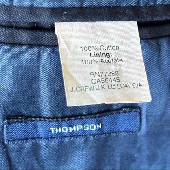 J. Crew Factory Mens Thompson chino sport coat black style # 38647 | 46R - Picture 10 of 14